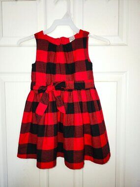 ⚡BOGO⚡ Carter's Toddler Girls Red & Black Buffalo Plaid Dress 2T